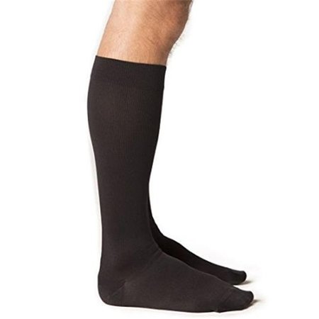 SIGVARIS Sigvaris Midtown Microfiber 821CLLM99 15-20 mmHg Closed Toe Mens Calf; Large; Long - Black 821CLLM99